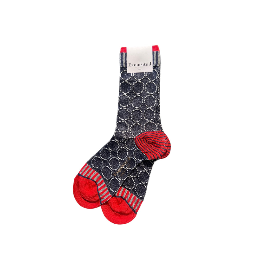 CIRCLE & STRIPE SOCKS