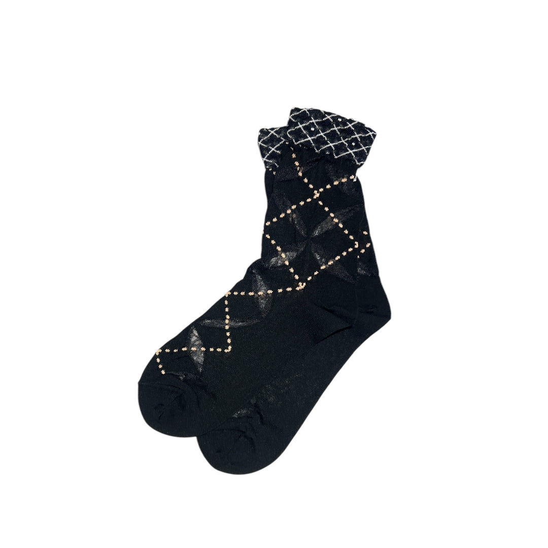 CIRCLE ARGYLE ANKLE SOCKS