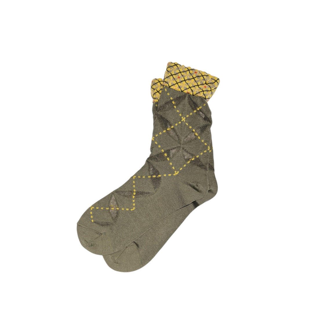 CIRCLE ARGYLE ANKLE SOCKS