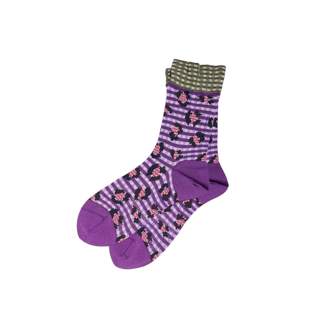 JUNGLE CHECK ANKLE SOCKS
