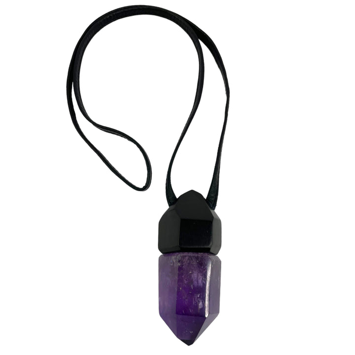 AMETHYST/EBONY PENDANT