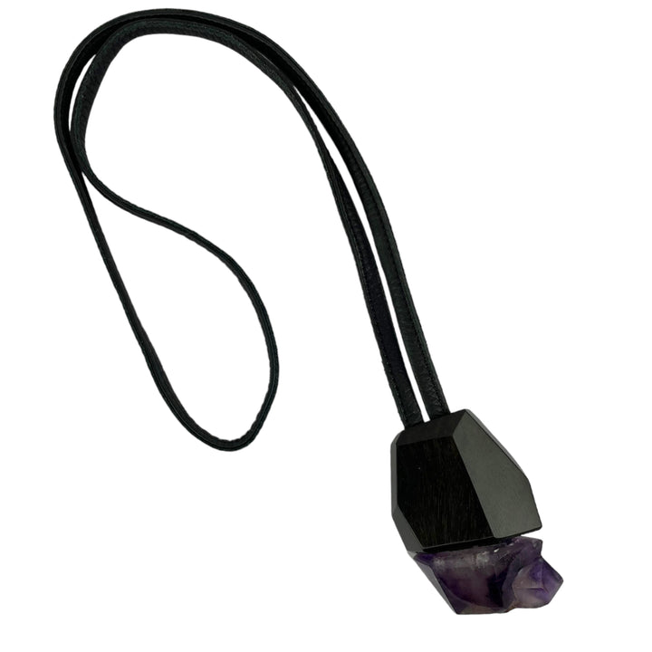 AMETHYST/EBONY PENDANT