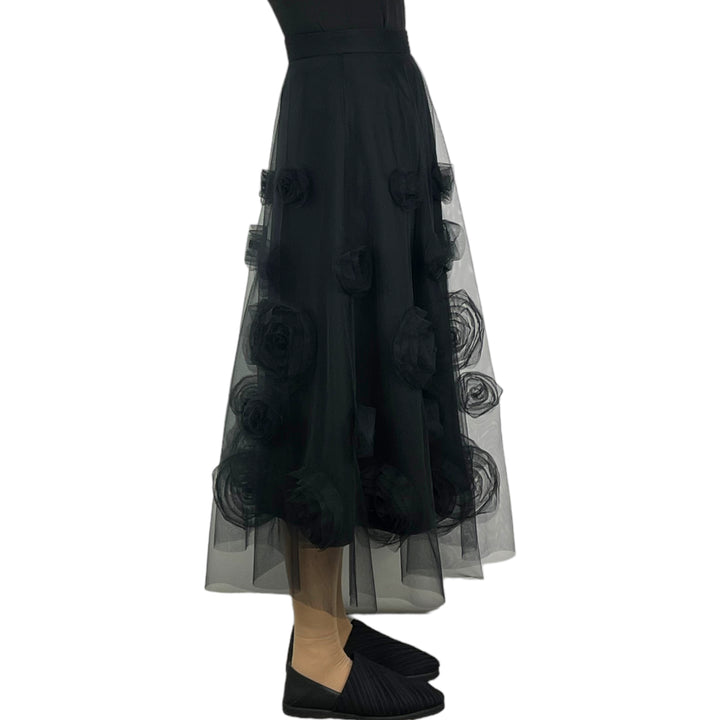 TULLE SKIRT W/CREPE LINING