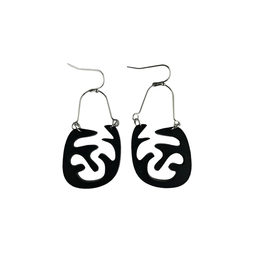 SMALL BLOCK PRINT CUTOUT EARRINGS