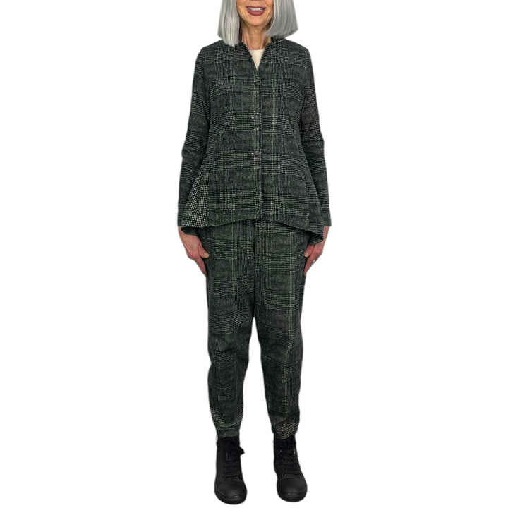PLAID HARING JACKET W/BACK TAILS