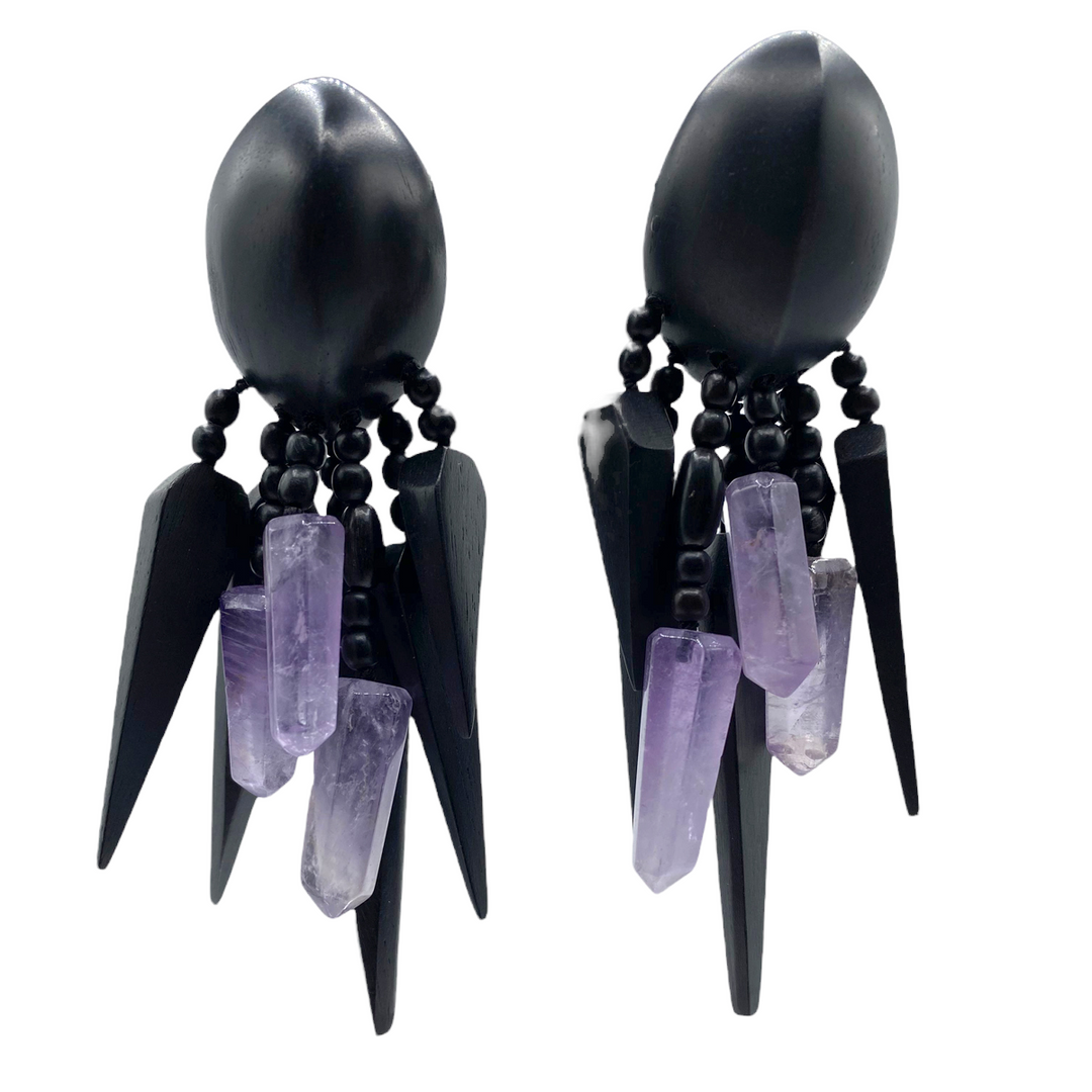 EBONY & AMETHYST EARRINGS