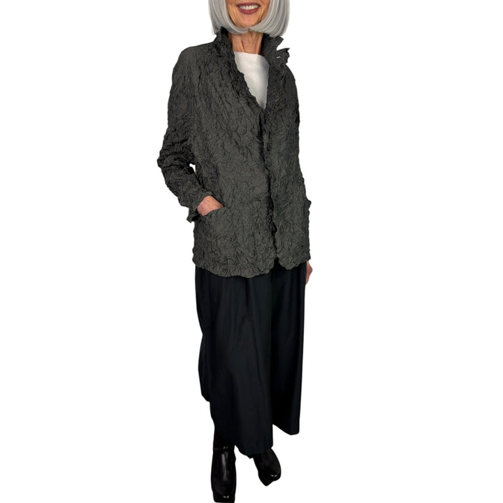 CRINKLE PLEAT 3 POCKET JACKET