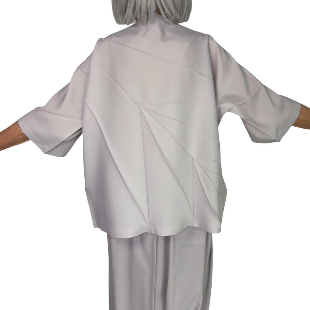 RADIAL FOLD SHIRT S/S TOP
