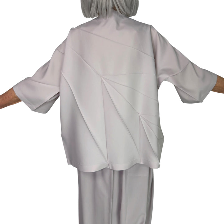 RADIAL FOLD SHIRT S/S TOP