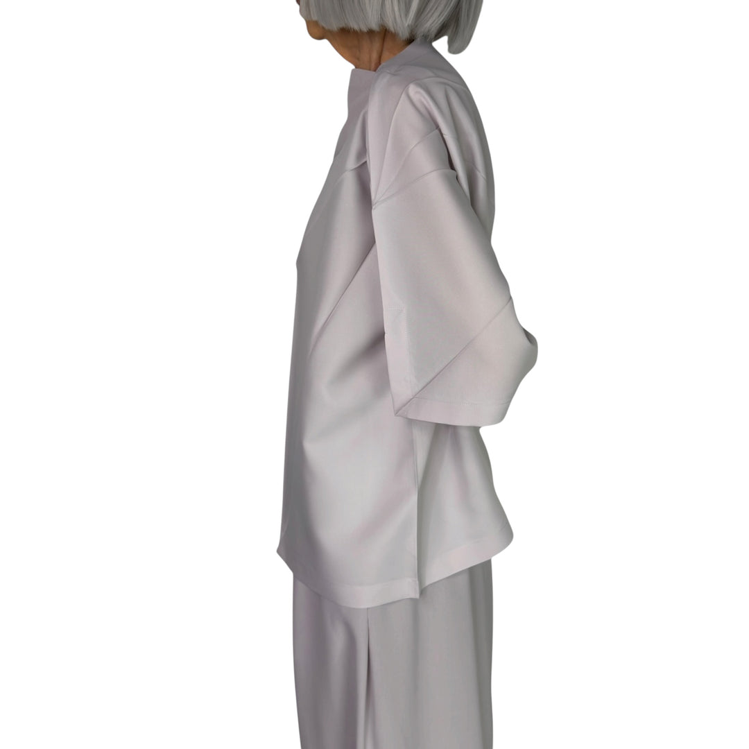 RADIAL FOLD SHIRT S/S TOP