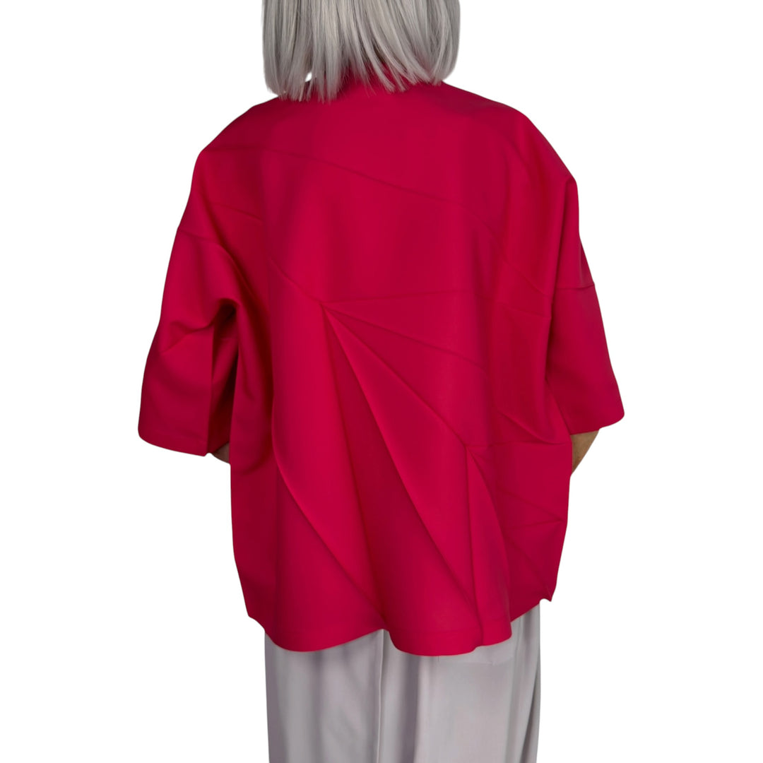 RADIAL FOLD SHIRT S/S TOP