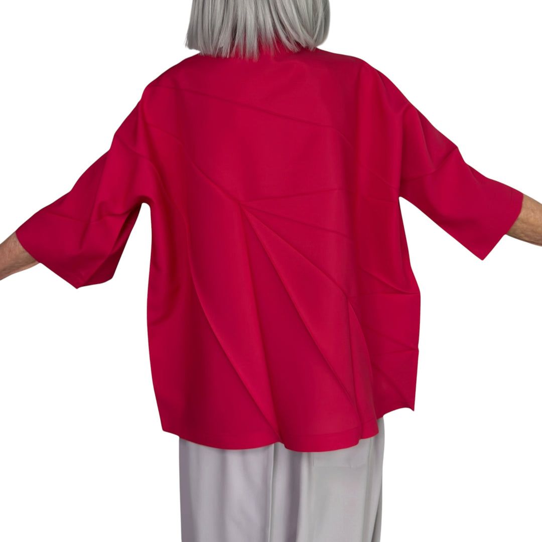 RADIAL FOLD SHIRT S/S TOP