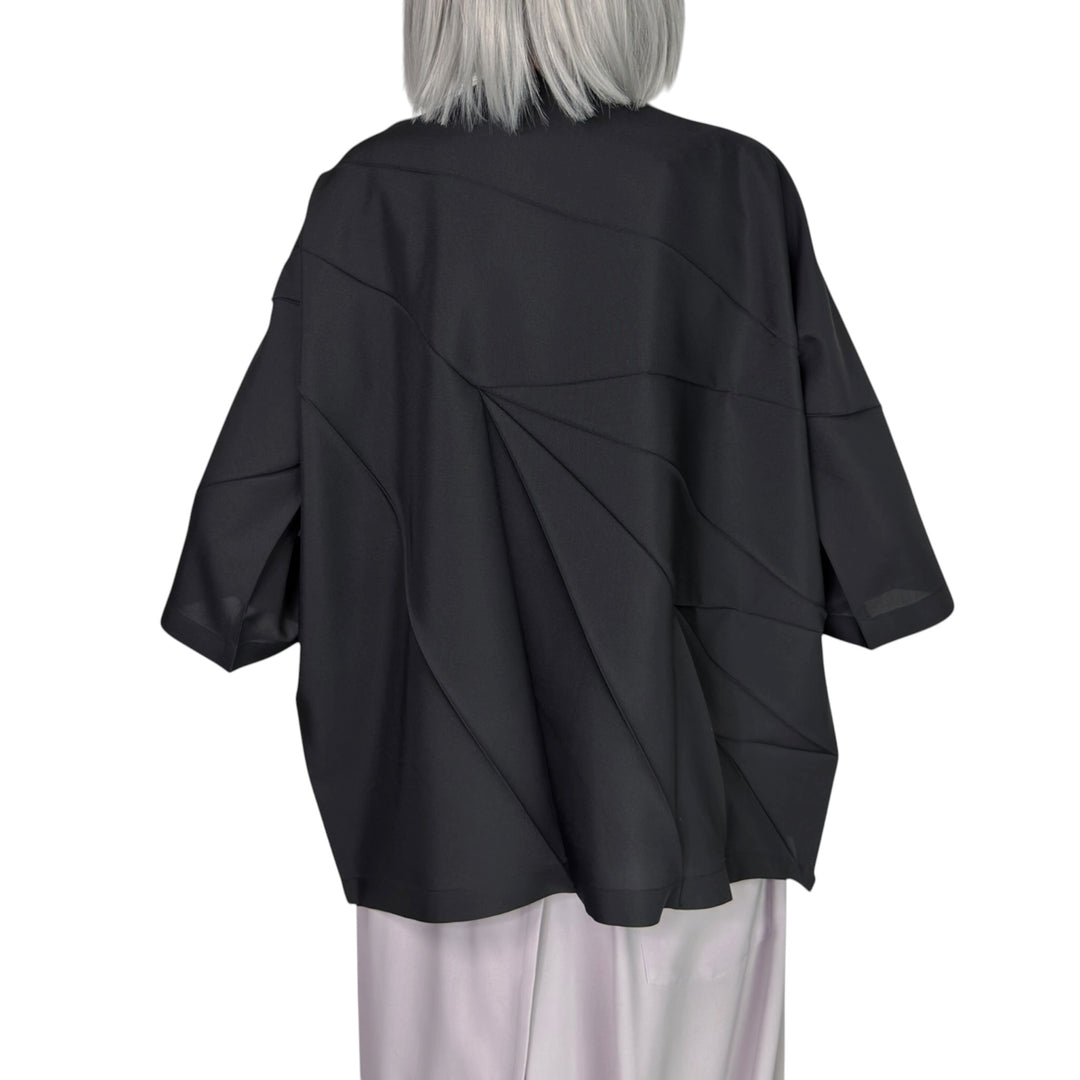 RADIAL FOLD SHIRT S/S TOP