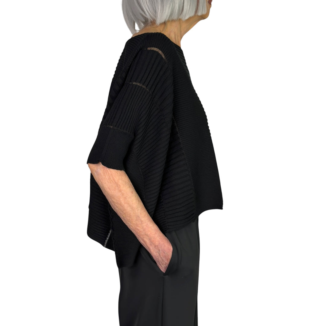 COLUMN KNIT BOXY CROP TOP