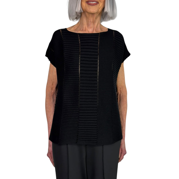 COLUMN KNIT S/S TOP