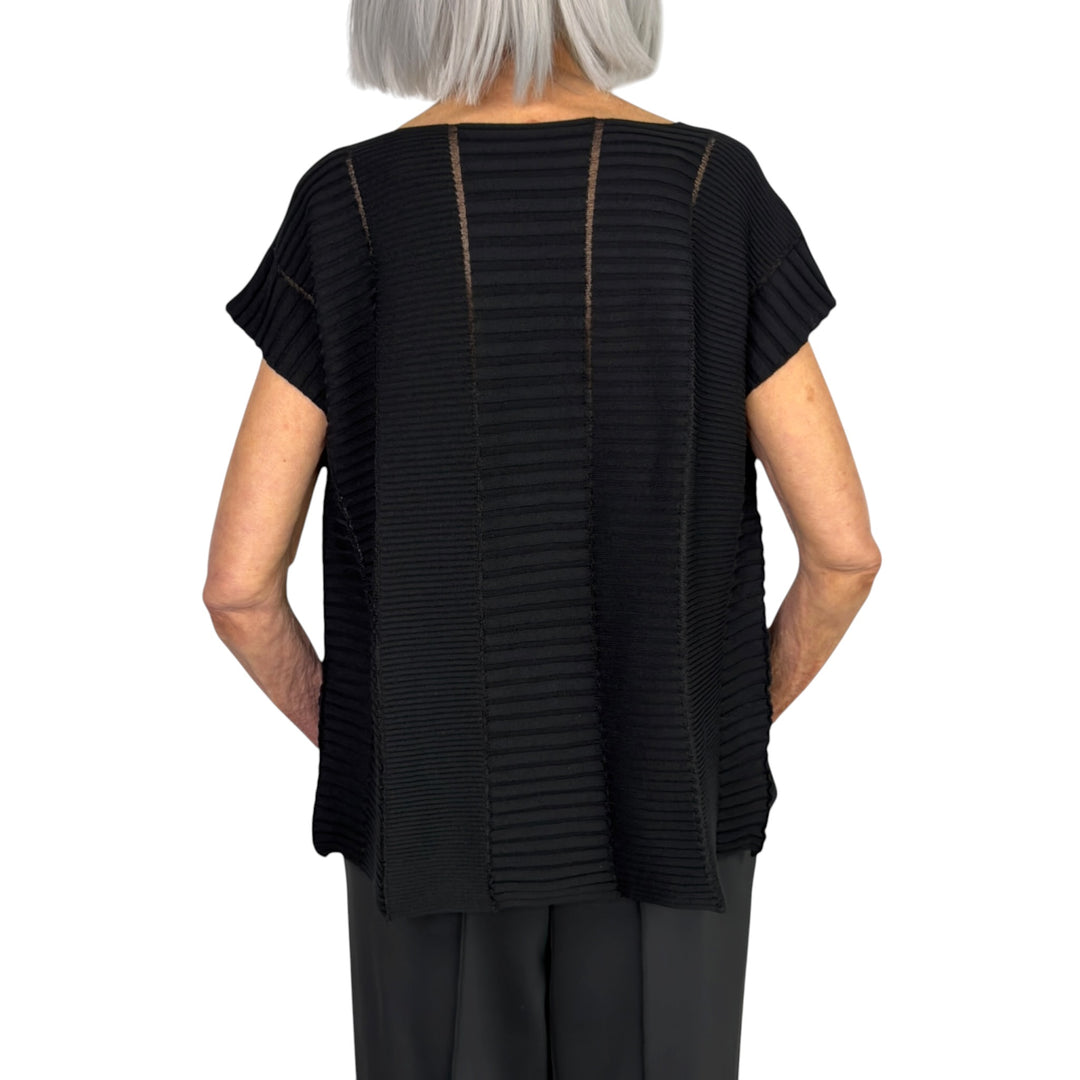 COLUMN KNIT S/S TOP