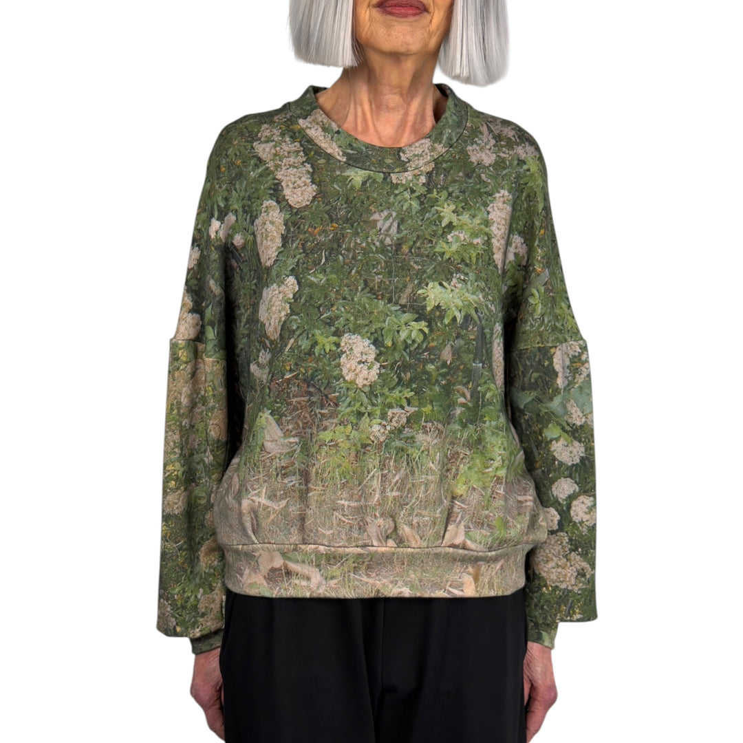 FLORAL PRINT SWEATSHIRT