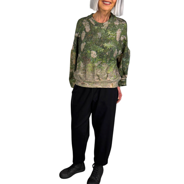 FLORAL PRINT SWEATSHIRT