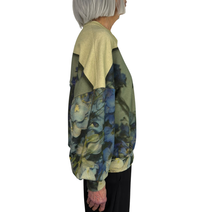 UNISEX COLORBLOCK FLORAL SWEATSHIRT