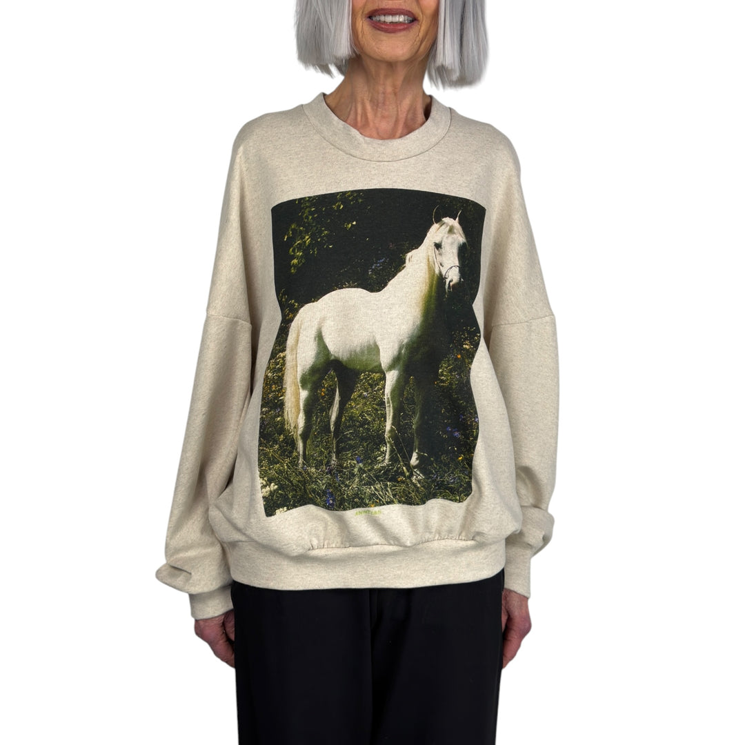 UNISEX HORSE PRINT SWEATSHIRT 