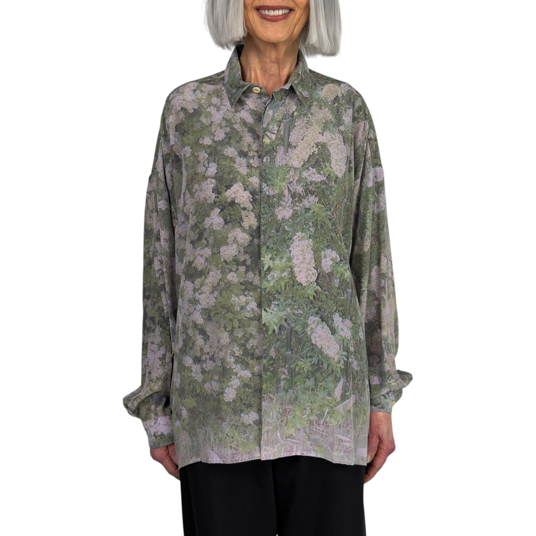 FLORAL PRINT SILK SHIRT