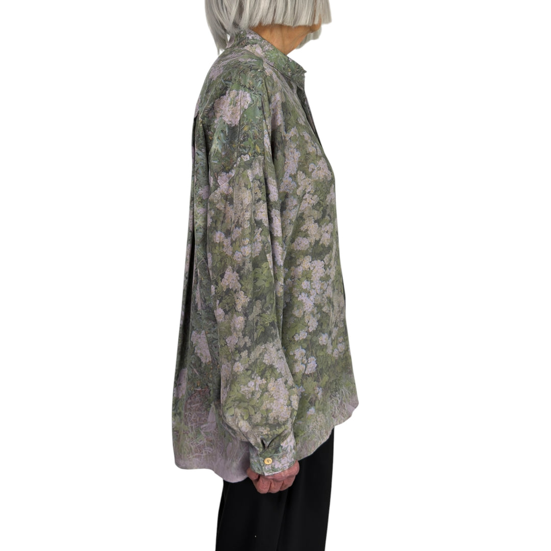 FLORAL PRINT SILK SHIRT