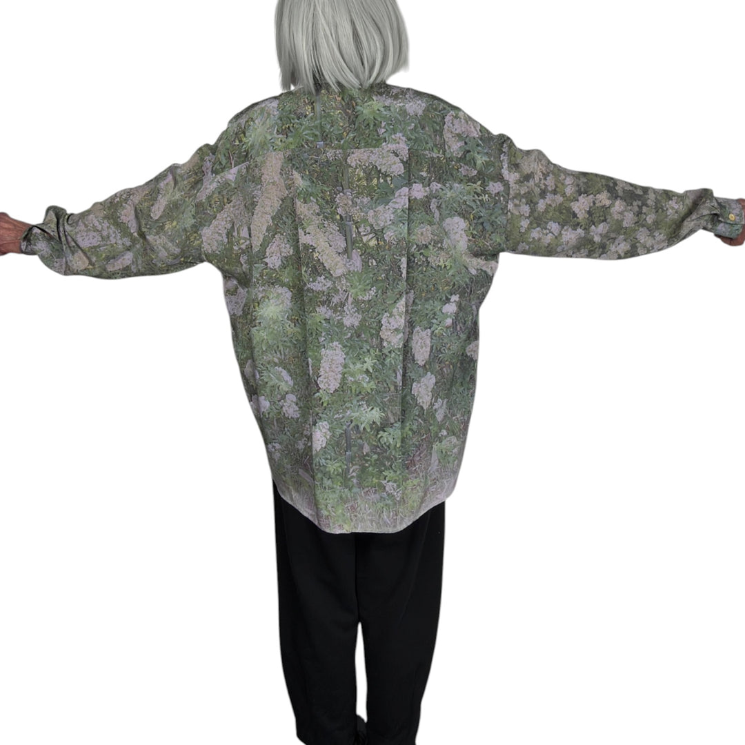 FLORAL PRINT SILK SHIRT