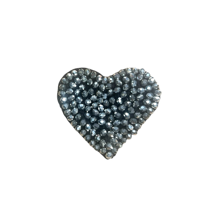 COUTURE HEART BUTTON PATCH