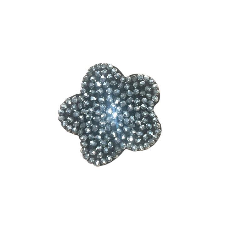 COUTURE FLOWER BUTTON PATCH