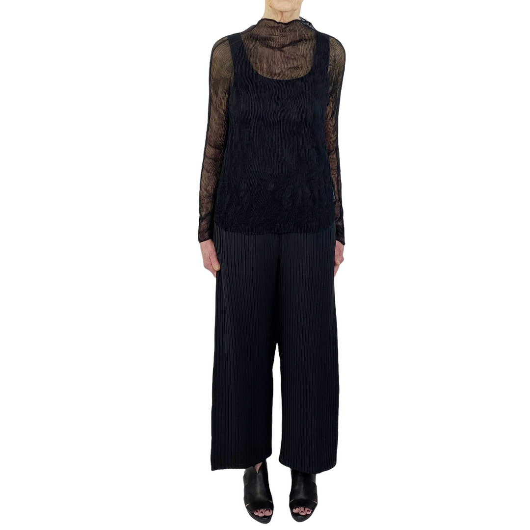 CHIFFON TWIST HI-NECK TOP