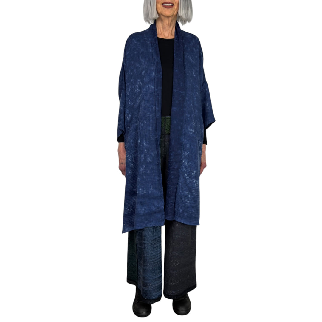 SAND SUN DYE KIMONO WRAP LONG COAT