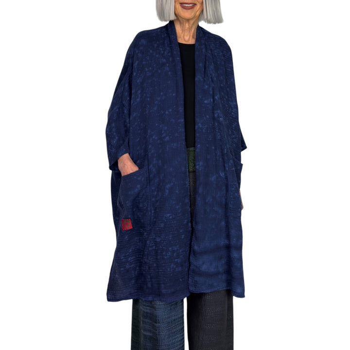 SAND SUN DYE KIMONO WRAP LONG COAT