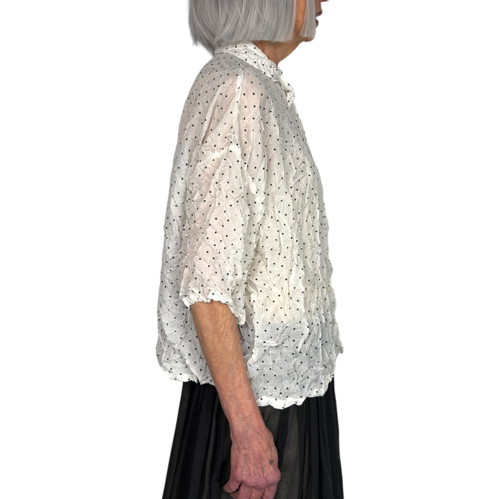 CRINKLE DOTS SHIRT