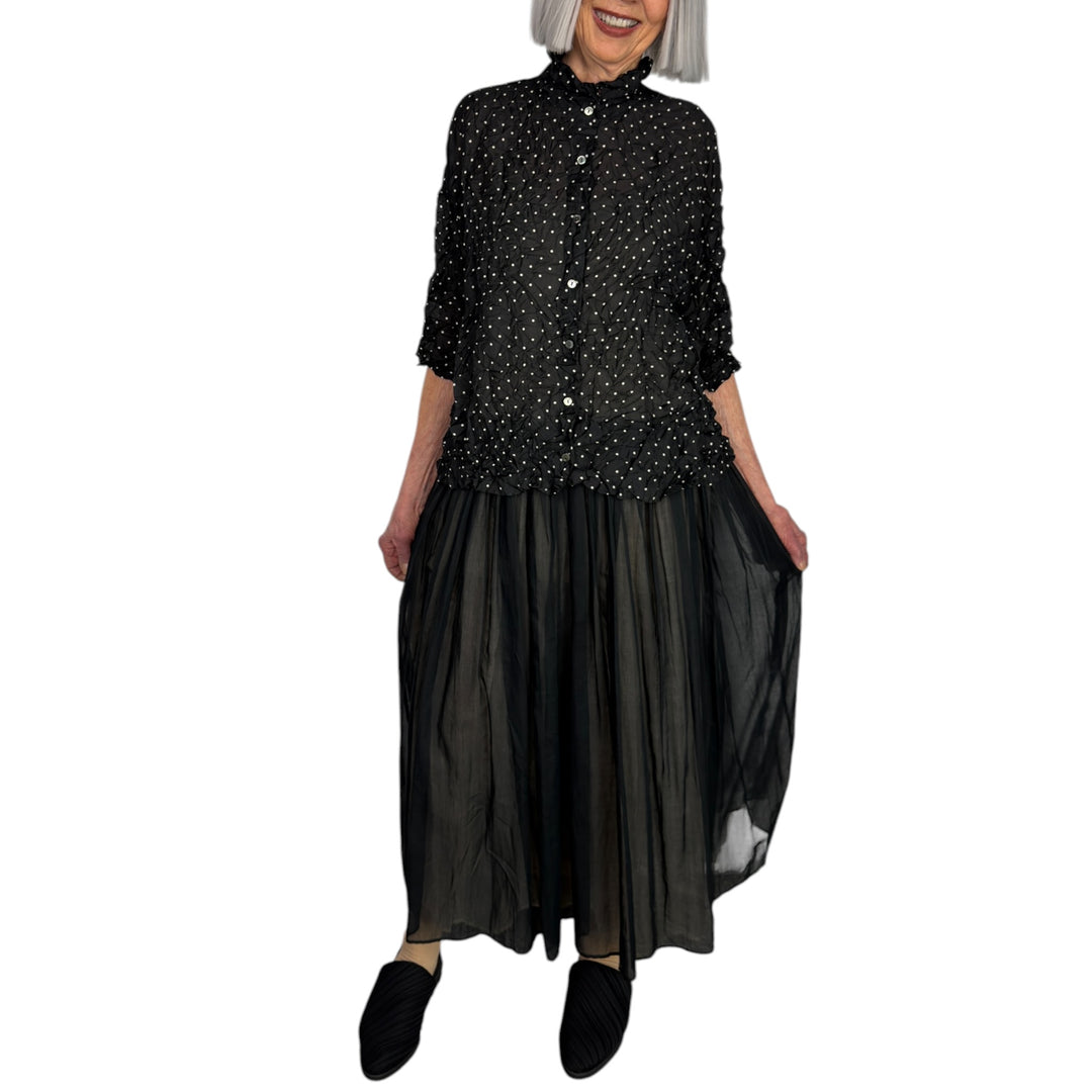 CRINKLE DOTS SHIRT