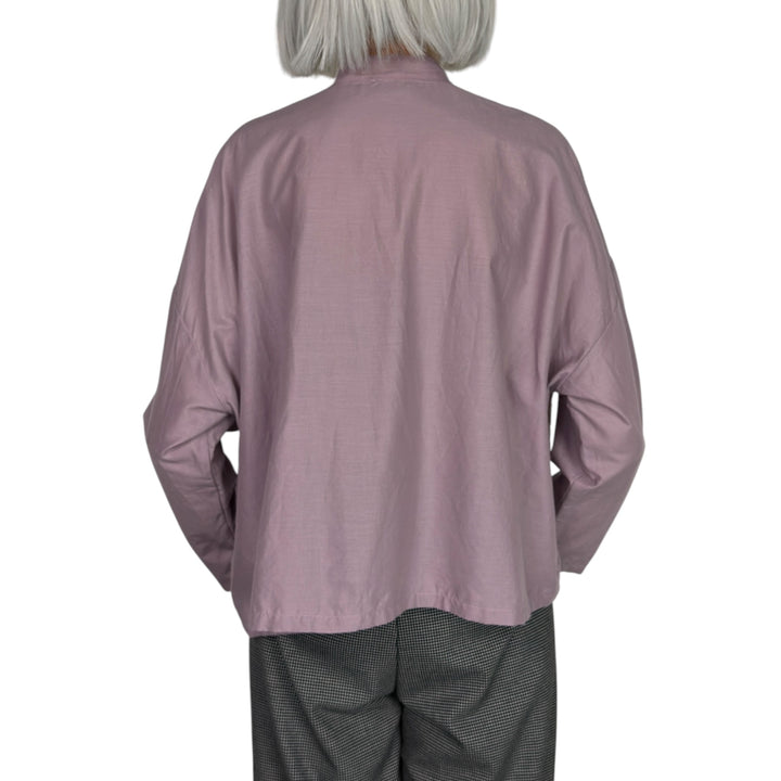 LACE STAND COLLAR SHIRT