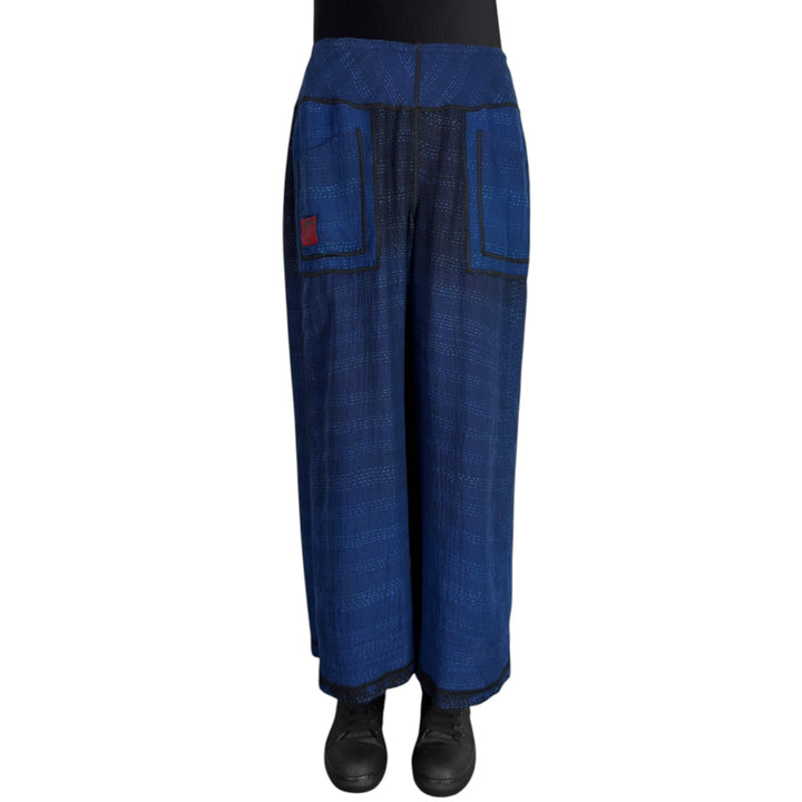 TWILIGHT PRINT MID RISE WIDE LEG PANT
