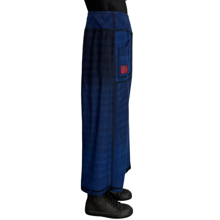TWILIGHT PRINT MID RISE WIDE LEG PANT