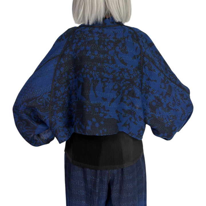 TWILIGHT PRINT PUFF SLEEVE SHRUG