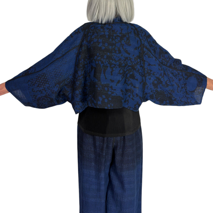 TWILIGHT PRINT PUFF SLEEVE SHRUG