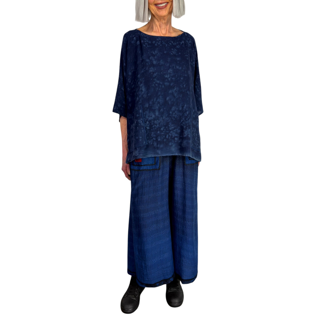 SAND SUN DYE RIPPLE BOATNECK TOP