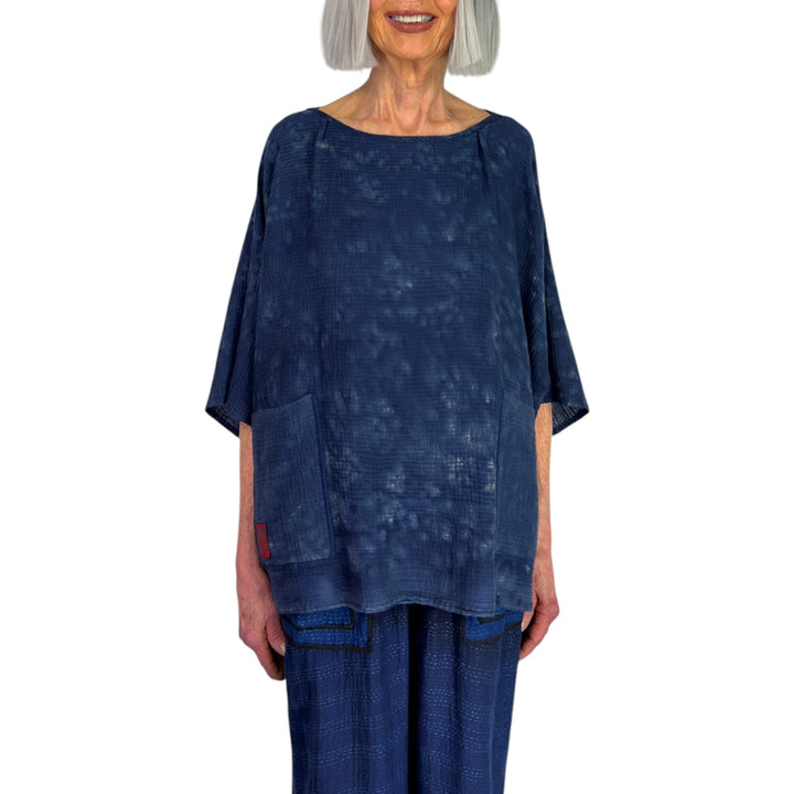 SAND SUN DYE RIPPLE BOATNECK TOP
