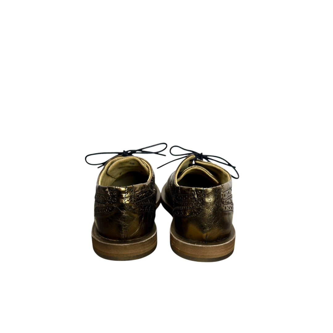 METALLIC WING TIP OXFORDS