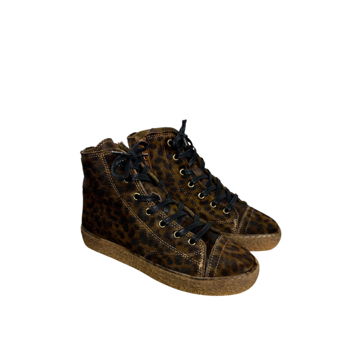 LEOPARD PRINT HI-TOP SNEAKERS