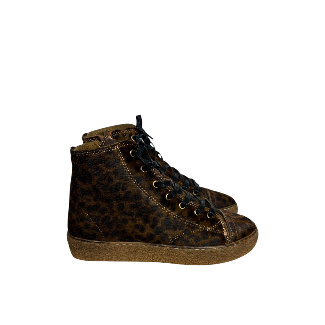 LEOPARD PRINT HI-TOP SNEAKERS