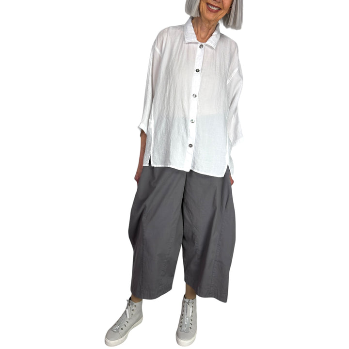 SNAP FRONT CROP PANT