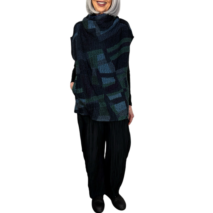 WAFFLE FUNNEL NECK VEST