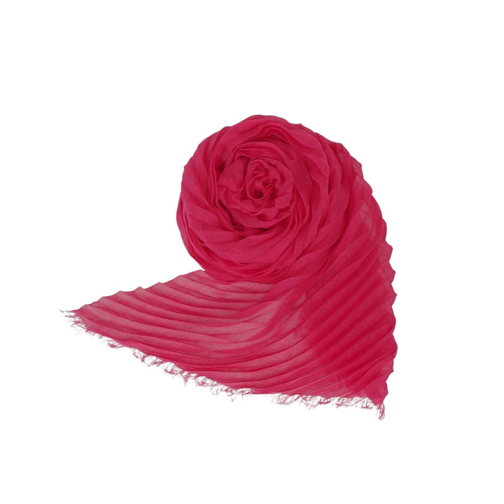 FEATHER RAMIE PLEATS STOLE