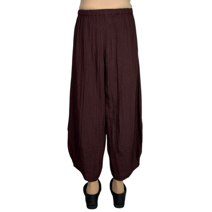 TRAVEL CRINKLE TUCKED HEM PANT