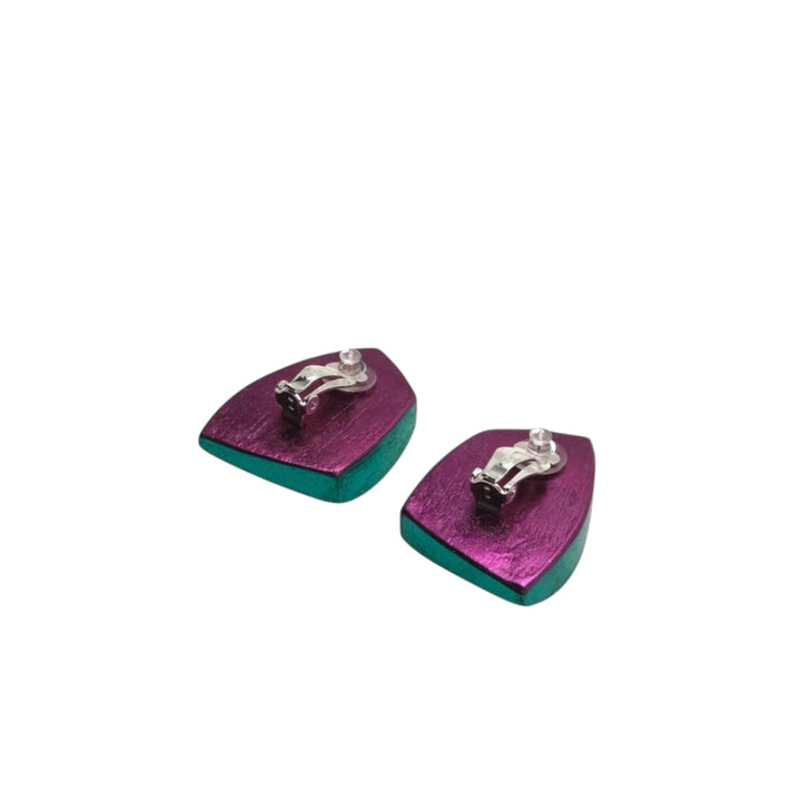 GAIA MULTI-COLOR FOIL CLIP EARRINGS