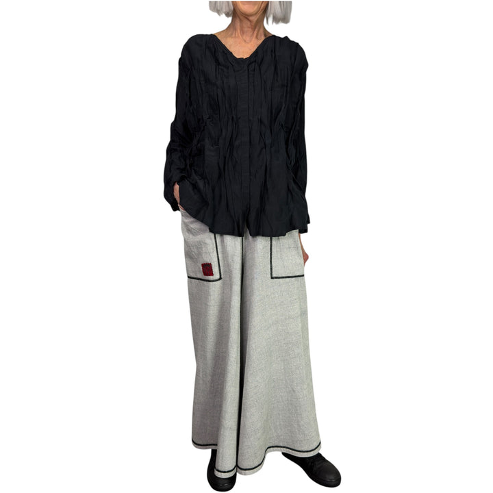 WIDE LEG DENIM PANT